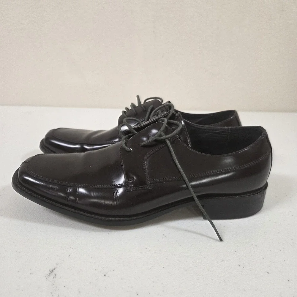 Aston Grey Collection Men's Black Lace-Up Dress Shoes 10